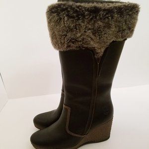 Timberline Leather Faux Fur Boots